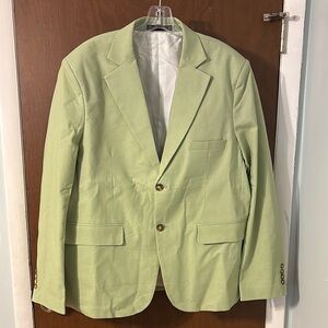 Men's Light Green Linen Suit